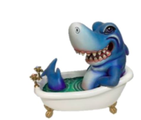 Carlos and Albert Shark in Bathtub